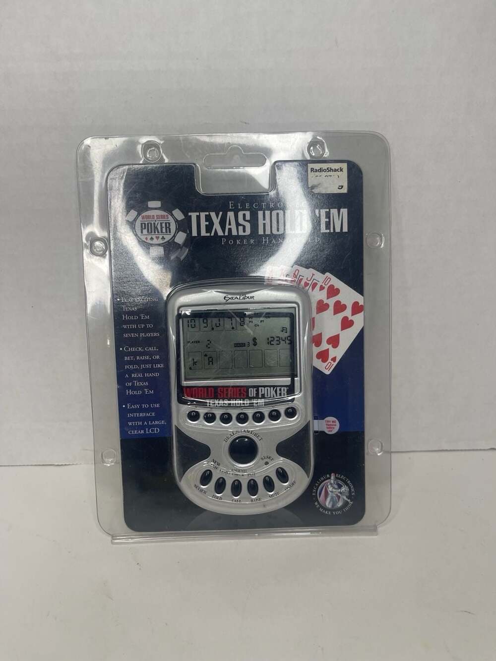 Excalibur World Series of Poker Texas Hold 'Em Handheld Electronic Game New